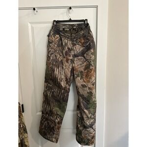 Vintage Cabelas Gore Tex Thinsulate Realtree Camo Hunting Pants Mens L USA